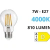 Lampadine Led-Top Light Lampadina e27 goccia trasparente led 7w 4000k ottica 320 toplight