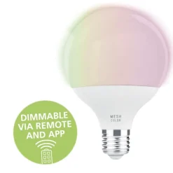 Lampadine Led-Eglo Lampadina e27 led globo 13w rgb dimmerabile da 2700k a 6500k 1300lm bluetooth