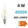 Lampadine Led-Ideal Lux Lampadina e14 led 4w 4000k 460lm colpo di vento trasparente