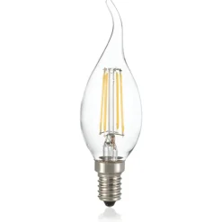 Lampadine Led-Ideal Lux Lampadina e14 led 4w 3000k 430lm trasparente classica