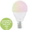 Lampadine Led-Eglo Lampadina e14 led 5w rgb dimmerabile sfera da 2700k a 6500k app bluetooth