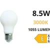 Lampadine Led-Life Electronics Lampadina e27 8,5w 3000k 1055lm vetro bianco life goccia milky