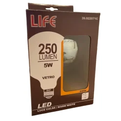Lampadine Led-Life Electronics Lampadina globo e27 led 5w 2000k 250lm vetro ambra vintage