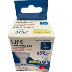 Lampadine Led-Life Electronics Lampadina gu10 led 4.9w rgb dimmerabile da 2700k 6500k bluetooth