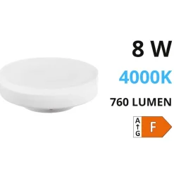 Lampadine Led-Gea Luce Lampadina gx53 led 8w 4000k 760lm 220v ottica 120