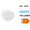 Lampadine Led-Selezionato da Mazzolaluce Lampadina gx53 led 8w 4000k 750 lumen diffusore satinato