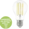 Lampadine Led-Eglo Lampadina led e27 6w 4000k dimmerabile goccia trasparente bluetooth fp