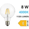 Lampadine Led-Ideal Lux Lampadina led e27 8w 4000k 1120lm globo trasparente