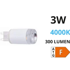 Lampadine Led-Selezionato da Mazzolaluce Lampadina led g9 led 3w 310lm 4000k ottica frontale 90