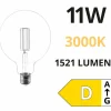 Lampadine Led-Life Electronics Lampadina led globo g125 e27 trasparente 11w 3000k 1521 lumen
