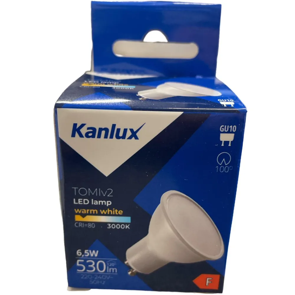 Lampadine Led-Top Light Lampadina led gu10 6,5w 3000k 530lm ottica 100 kanlux