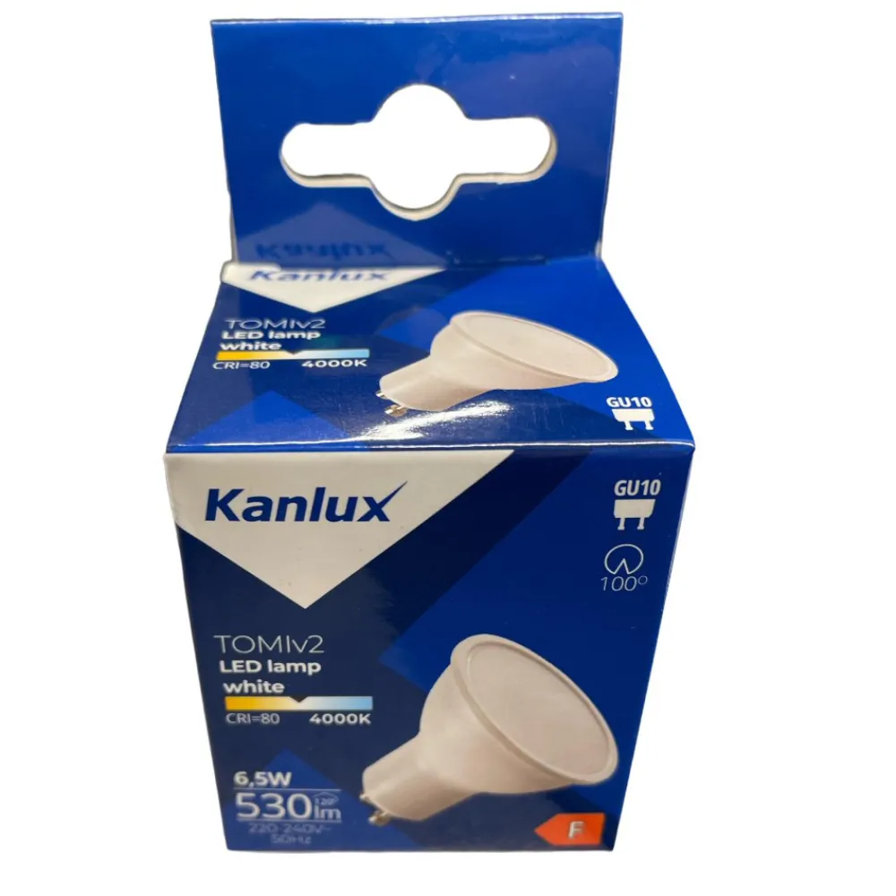 Lampadine Led-Top Light Lampadina led gu10 6,5w 4000k 530lm ottica 100 kanlux