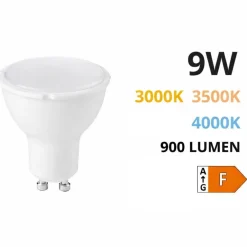 Accessori-Top Light Lampadina led gu10 9w 900 lumen 3000k 3500k 4000k toplight