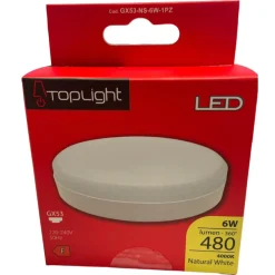 Lampadine Led-Top Light Lampadina led gx53 6w 4000k 480lm ottica 120