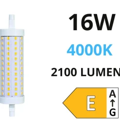 Lampadine Led-Life Electronics Lampadina led r7s 16w 4000k 2100lm 118mm life ottica 320