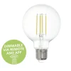 Lampadine Led-Eglo Lampadina led 6w e27 4000k dimmerabile bluetooth 806lm sfera vetro trasparente fp