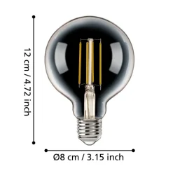 Lampadine Led-Eglo Lampadina led 6w e27 4000k dimmerabile bluetooth 806lm sfera vetro trasparente fp