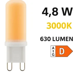 Lampadine Led-Life Electronics Lampadina life g9 led 4,6w 3000k ottica 360 630 lumen