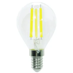 Lampadine Led-Life Electronics Lampadina minisfera led 4.5w e14 2700k 470lm vetro trasparente