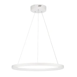 Lampadari Moderni-Selezionato da Mazzolaluce Lampadrio per camera da letto cerhcio bianco led 3000k dimmerabile