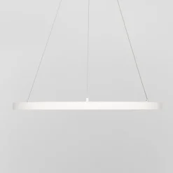 Lampadari Moderni-Selezionato da Mazzolaluce Lampadrio per camera da letto cerhcio bianco led 3000k dimmerabile