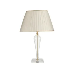 Lampade Da Tavolo-Ondaluce Lampda da tavolo per soggiorno vetro trasparente dettagli oro ravel