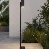 Lampioni Da Giardino-Selezionato da Mazzolaluce Lampiona da giardino moderno ip44 nero h85cm gu10