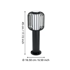 Lampioni Da Giardino-Selezionato da Mazzolaluce Lampioncine da giardino basso ip54 h45 cm nero e27