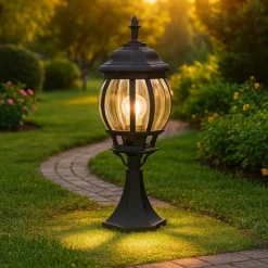 Lampioni Da Giardino-Selezionato da Mazzolaluce Lampioncino antico classico da giardino lanterna nero