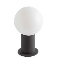 Lampioni Da Giardino-Selezionato da Mazzolaluce Lampioncino basso da giardino ip44 sfera bianca palo antracite
