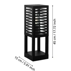 Lampioni Da Giardino-Selezionato da Mazzolaluce lampioncino basso da giardino ed esterno nero IP44 lampadine E27