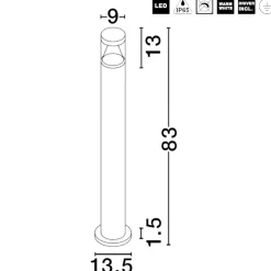 Lampioni Da Giardino-Selezionato da Mazzolaluce Lampioncino cilindrico moderno led 8w 3000k da giardino