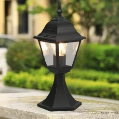 Lampioni Da Giardino-Selezionato da Mazzolaluce Lampioncino classico da giardino lanterna nero