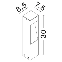 Lampioni Da Giardino-Selezionato da Mazzolaluce Lampioncino corten moderno da giardino squadrato led 7w 3000k