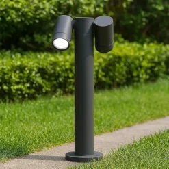 Lampioni Da Giardino-Gea Luce Lampioncino da esterno antracite luci orientabili