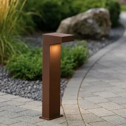 Lampioni Da Giardino-Selezionato da Mazzolaluce Lampioncino da esterno corten 50cm led 13w 3000k ip65