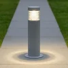 Lampioni Da Giardino-Selezionato da Mazzolaluce Lampioncino da esterno giardino cilindro grigio moderno