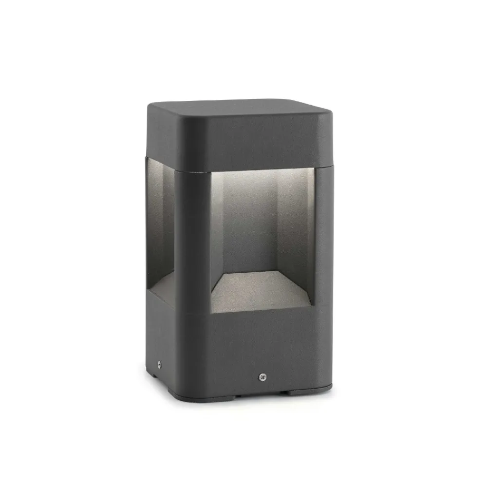 Lampioni Da Giardino-Selezionato da Mazzolaluce Lampioncino da esterno led 8w 3000k ip54 moderno antracite