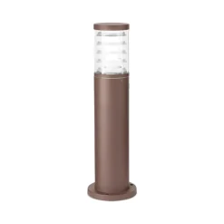 Lampioni Da Giardino-Ideal Lux Lampioncino da esterno marrone tronco pt1 h40 coffee