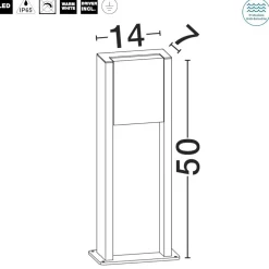Lampioni Da Giardino-Selezionato da Mazzolaluce Lampioncino da giardini moderni led 11w 3000k rettangolare