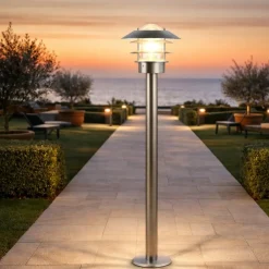 Lampioni Da Giardino-Selezionato da Mazzolaluce Lampioncino da giardino anti corrosione salsedine ip44 acciaio zincato