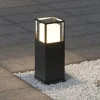 Lampioni Da Giardino-Selezionato da Mazzolaluce Lampioncino da giardino anti corrosione moderno antracite led 14w cct