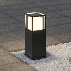 Lampioni Da Giardino-Selezionato da Mazzolaluce Lampioncino da giardino anti corrosione moderno antracite led 14w cct