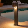 Lampioni Da Giardino-Selezionato da Mazzolaluce Lampioncino da giardino antracite moderno con sensore di movimento