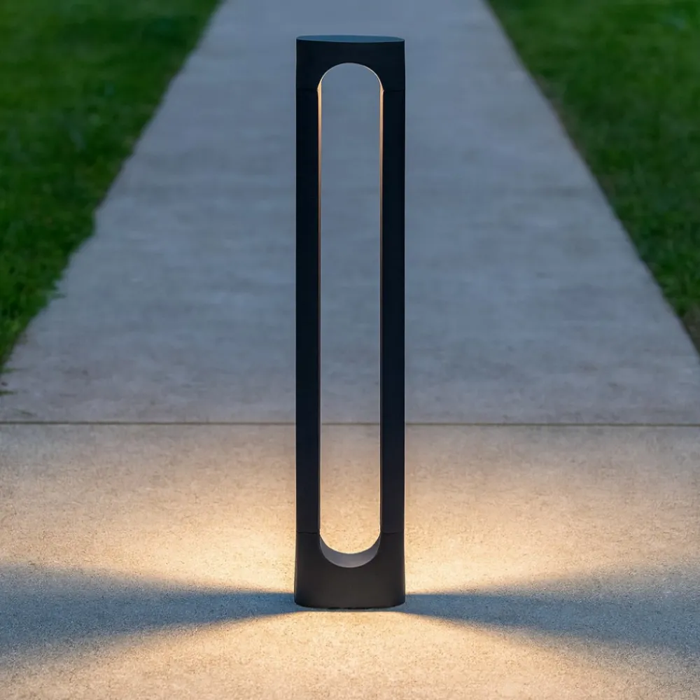 Lampioni Da Giardino-Selezionato da Mazzolaluce Lampioncino da giardino design moderno led 6w 3000k antracite
