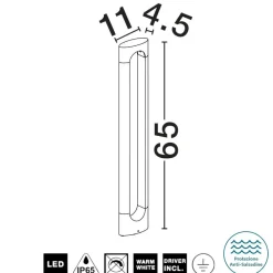 Lampioni Da Giardino-Selezionato da Mazzolaluce Lampioncino da giardino design moderno led 6w 3000k antracite