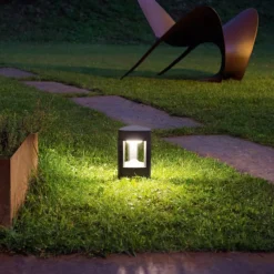 Lampioni Da Giardino-Gea Luce Lampioncino da giardino janet antracite moderno