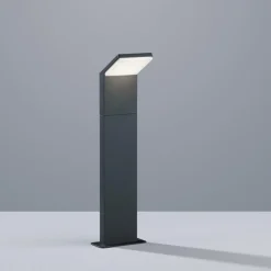 Lampioni Da Giardino-Selezionato da Mazzolaluce Lampioncino da giardino moderno antracite led 8w 3000k ip54