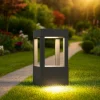 Lampioni Da Giardino-Selezionato da Mazzolaluce Lampioncino da giardino moderno quadrato led 5w 3000k antracite