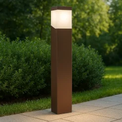 Lampioni Da Giardino-Gea Luce Lampioncino da giardino moderno corten marrone sury